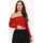 Textil Mulher Tops / Blusas La Modeuse 70636_P165080 Vermelho