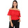 Textil Mulher Tops / Blusas La Modeuse 70696_P168499 Vermelho