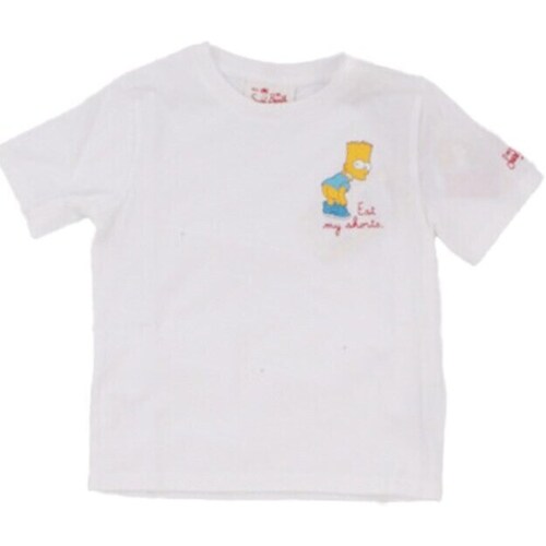 Textil Rapaz T-Shirt mangas curtas por correio eletrónico : at TSH0001 00602F Branco
