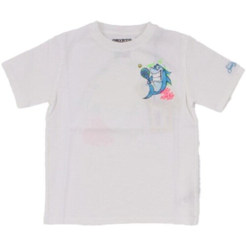 Textil Rapaz TEEN t-shirt med flerfärgad logotyp Mc2 Saint Barth TSH0001 00596F Branco