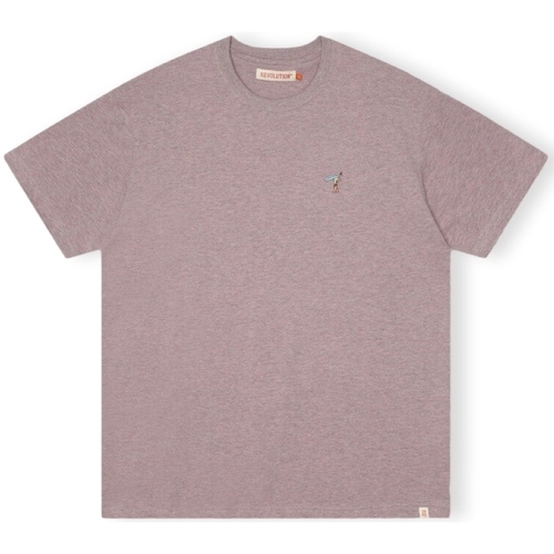 Textil Homem T-shirts e Pólos Revolution T-Shirt Loose 1366 GIR - Purple Melange Violeta