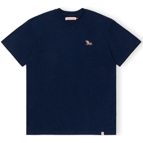Textil Homem Vestuário homem a menos de 60 Revolution T-Shirt Loose 1264 LAZ - Navy Azul