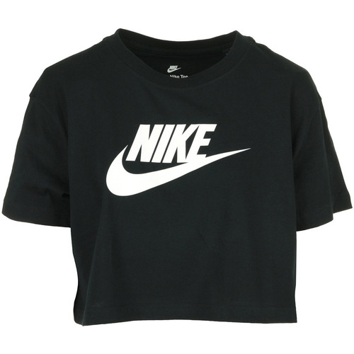 Textil Mulher T-Shirt mangas Trails Nike React Wms Nsw Tee Essential Crp Icn Ftr Preto