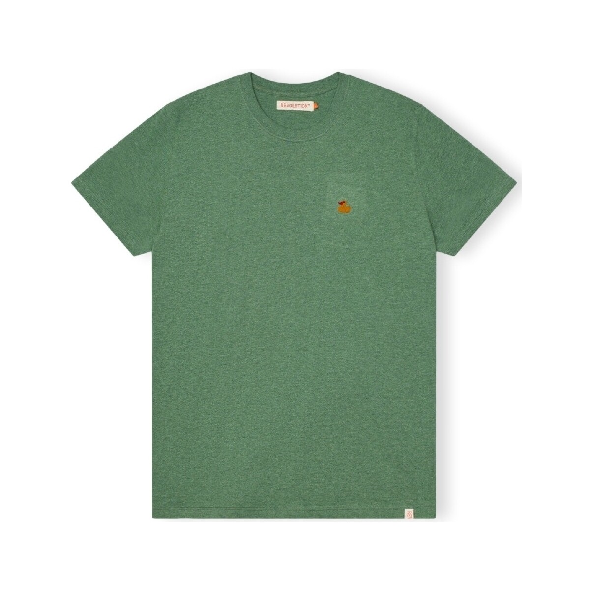 Textil Homem T-shirts e Pólos Revolution T-Shirt Regular 1368 DUC - Dustgreen Melange Verde