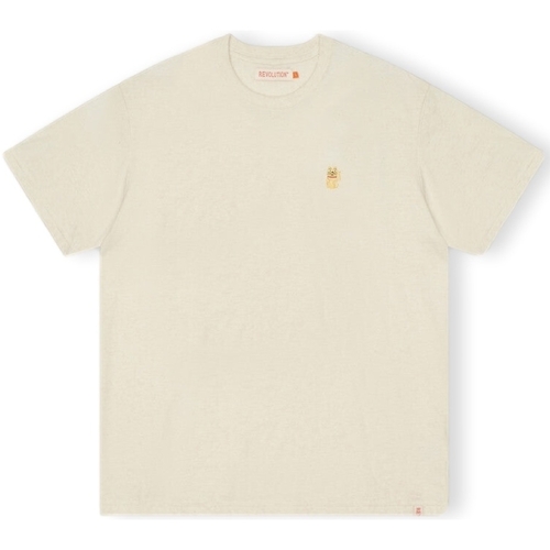 Textil Homem Vestuário homem a menos de 60 Revolution T-Shirt Loose 1366 LUC - Offwhite/Mel Branco