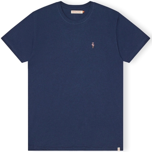 Textil Homem Vestuário homem a menos de 60 Revolution T-Shirt Regular 1364 FLA - Navy Mel Azul