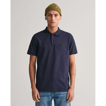Textil Homem T-shirts pattern e Pólos Gant Polo Tonal Shield Azul