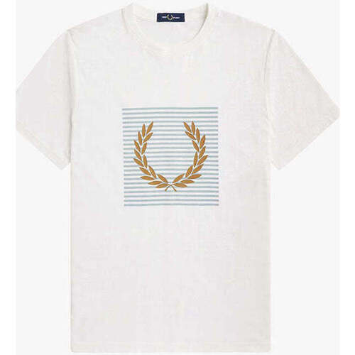 Textil Homem T-shirts e Pólos Fred Perry M7832-129-1-1 Branco