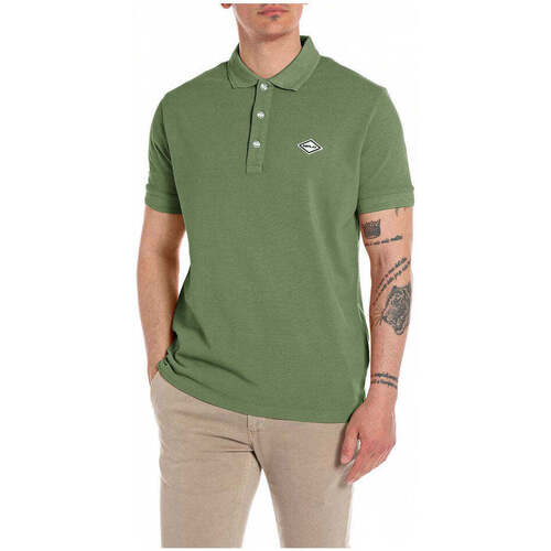 Textil Homem T-shirts e Pólos Replay M3070A00022696G-830-4-1 Verde