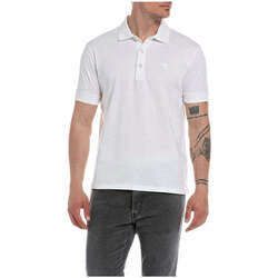 Textil Homem T-shirts e Pólos Replay M654800023070-801-1-1 Branco