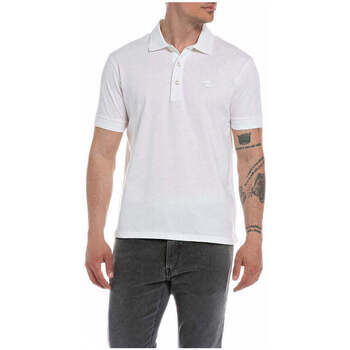Textil Homem T-shirts e Pólos Replay M654800023070-801-1-1 Branco