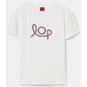Textil Rapariga T-shirts e Pólos Lion Of Porches Kids LP004306-001-1-19 Branco