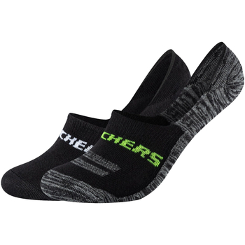 Skechers 2PPK Mesh Ventilation Footies Socks Preto
