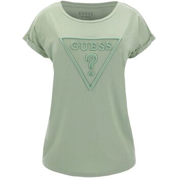 Textil Mulher T-shirts e Pólos Guess Q3GI00 KBSU0 Verde