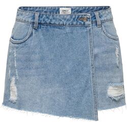 Textil Mulher Shorts / Bermudas Only 15227220 TEXAS-LIGHT BLUE DENIM Azul
