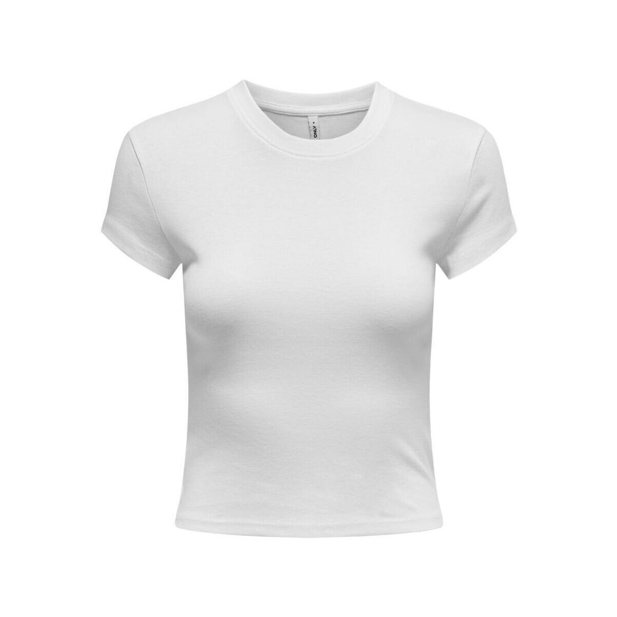 Textil Mulher T-shirts e Pólos Only 15320229 ELINA-WHITE Branco