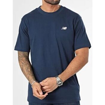 Textil Homem T-shirts e Pólos New Balance MT41509-NNY NAVY Azul