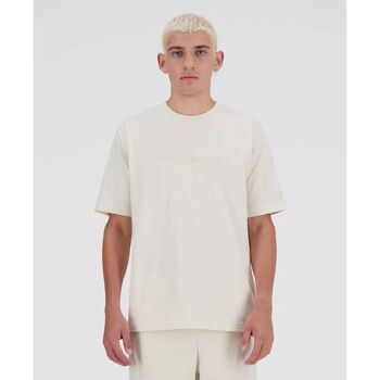 Textil Homem T-shirts logoprint e Pólos New Balance MT41559-LIN Branco