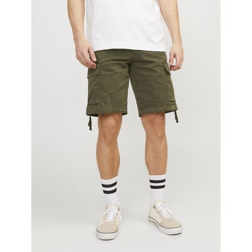 Textil Homem Shorts / Bermudas Jack & Jones 12253122 COLE-OLIVE NIGHT Verde