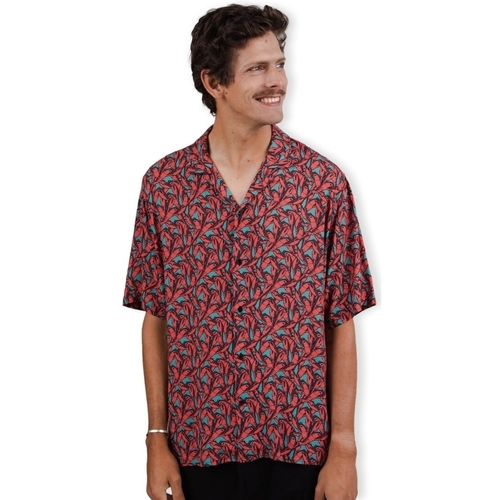 Textil Homem Camisas mangas comprida Brava Fabrics Camisa Lobster Aloha - Red Azul