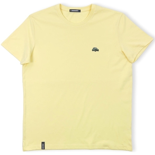 Textil Homem T-shirts e Pólos Organic Monkey T-Shirt Summer Wheels - Yellow Mango Amarelo