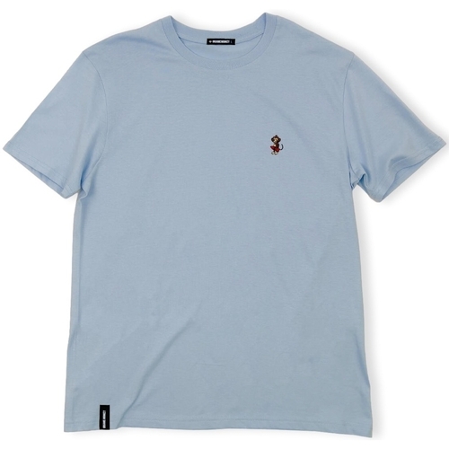 Textil Homem T-shirts e Pólos Organic Monkey T-Shirt Monkey Watch - Blue Macarron Azul