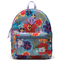 Malas Criança Mochila Herschel Herschel Heritage™ Youth Backpack  Paper Flowers Faded Denim Multicolor