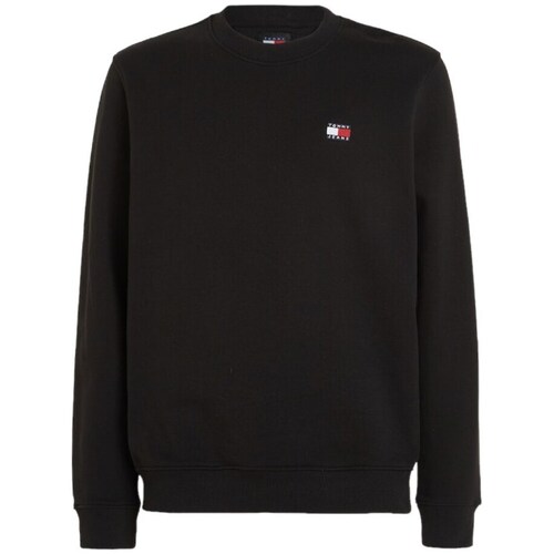 Textil Homem Sweats Tommy Hilfiger REG BADGE CREW EXT Preto