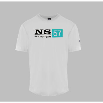 Textil Homem T-shirt avec imprimé et surpiqûres Noir délavé North Sails - 9024050 Branco