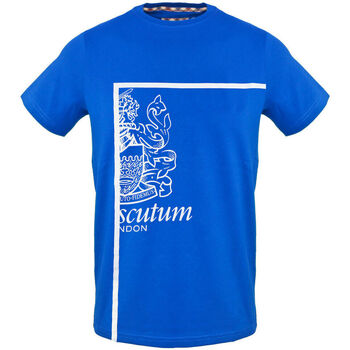 Textil Homem T-Shirt mangas curtas Aquascutum tsia127 81 blue Azul