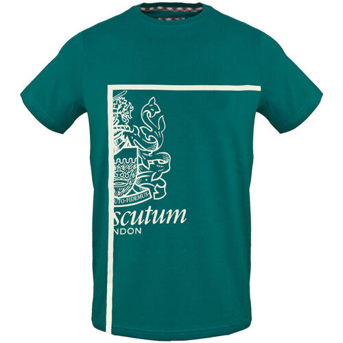 Textil Homem T-Shirt mangas curtas Aquascutum tsia127 32 green Verde