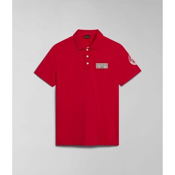Textil Homem T-shirts e Pólos Napapijri E-AMUNDSEN NP0A4H6A-R251 RED BARBERRY Vermelho