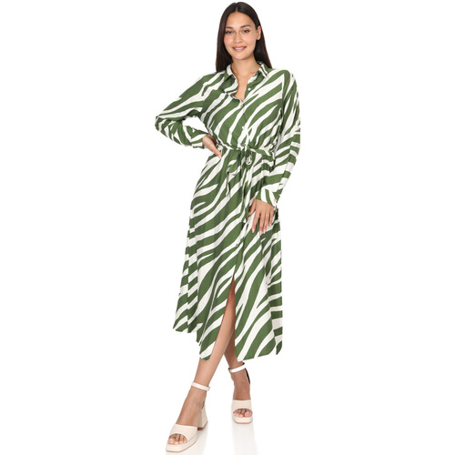 Textil Mulher Vestidos compridos La Modeuse 71731_P168589 Verde