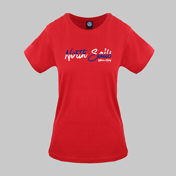 Textil Mulher T-shirt avec imprimé et surpiqûres Noir délavé North Sails - 9024310 Vermelho