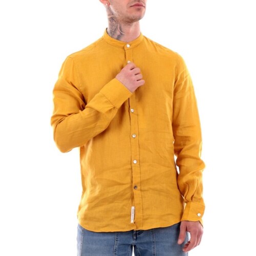 Textil Homem Camisas mangas comprida Yes Zee C512-UP00 Amarelo