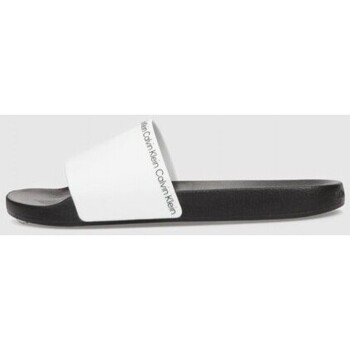 Sapatos Homem chinelos Calvin Klein STATEMENT JEANS CHANCLA  POOL SLIDE RUBBER BLANCO Branco
