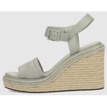 Sapatos Mulher Alpargatas Long Sleeve Textured Knit Dress with Front Rouching ALPARGATA  WEDGE SANDAL 70 HE GRIS Cinza