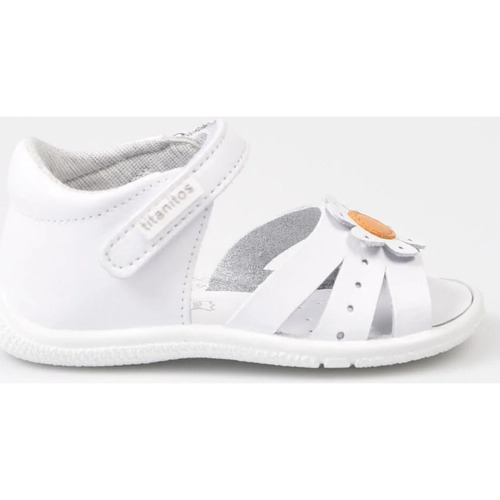 Sapatos Criança Sapatos & Richelieu Titanitos Sandalias  Respetuosas Eirene L670 Blanco Branco
