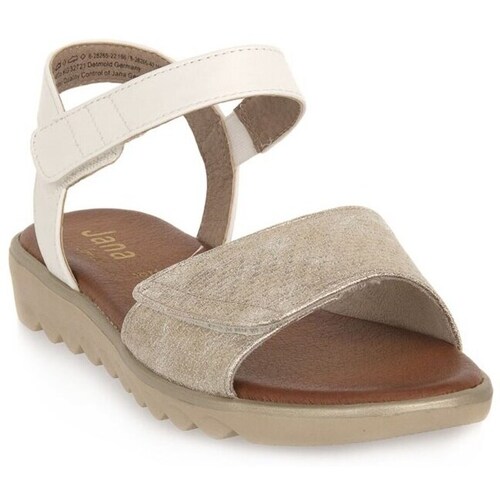 Sapatos Mulher Sandálias Jana 28265 Dourado, Branco