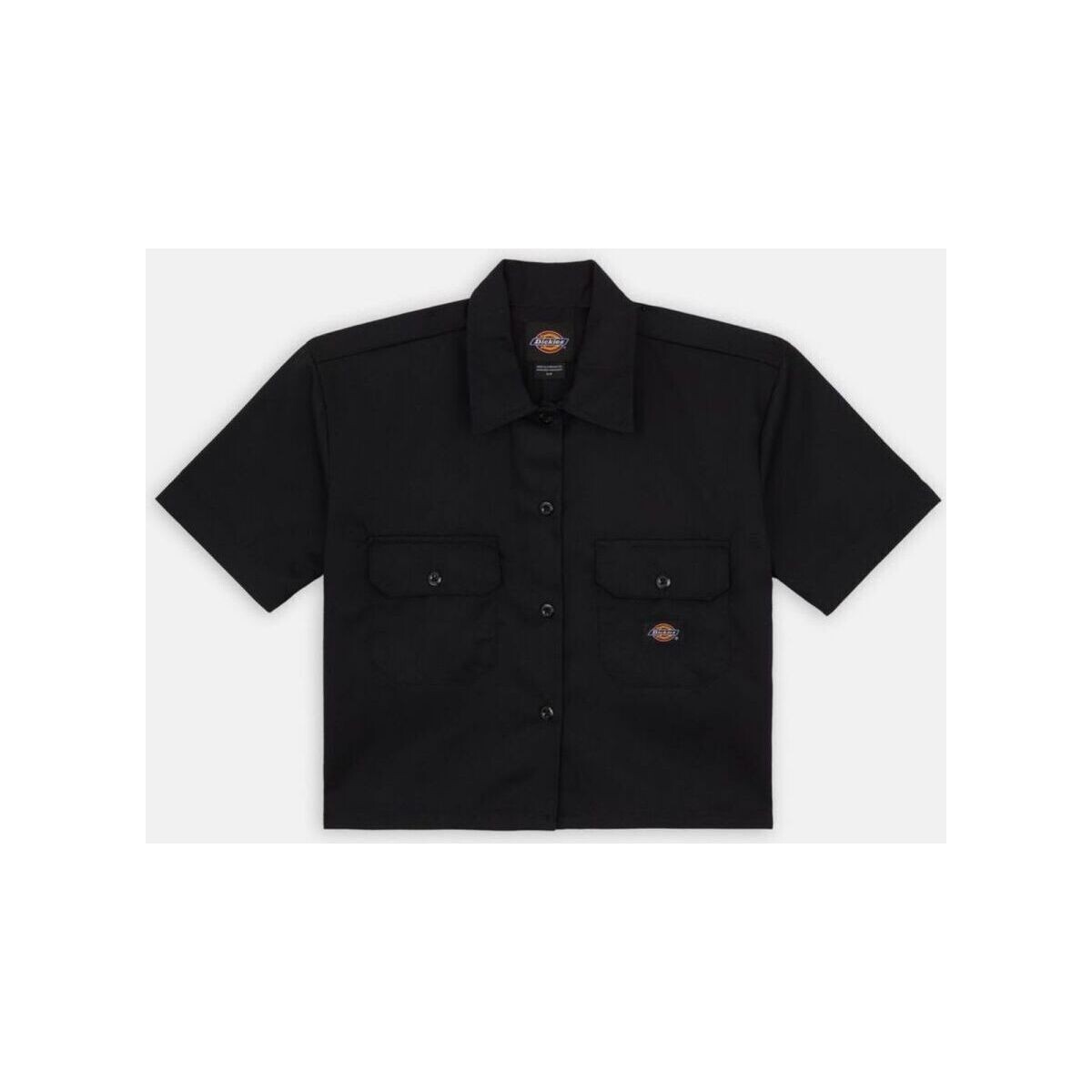 Textil Mulher camisas Dickies WORK SHIRT CROPPED DK0A4YSX-BLK BLACK Preto