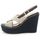 Sapatos Mulher Sandálias Emporio Armani EA7 COMPENSA Bege