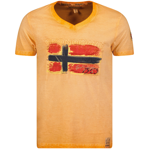 Textil Homem T-Shirt mangas curtas Geo Norway SW1561HGN-ORANGE Laranja