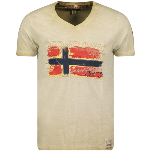 Textil Homem T-Shirt mangas curtas Geo Norway SW1561HGN-BEIGE Bege