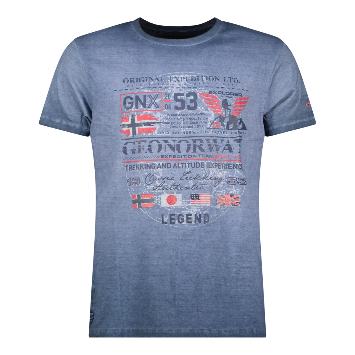 Textil Homem T-Shirt mangas curtas Geo Norway SW1562HGNO-BLUE Azul