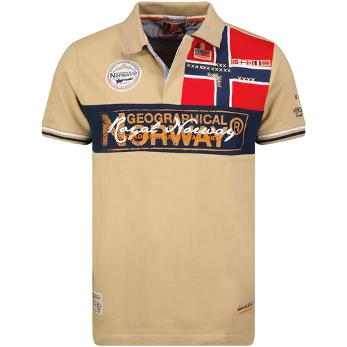 Textil Homem Polos mangas curta Geographical Norway SX1132HGN-Beige Bege
