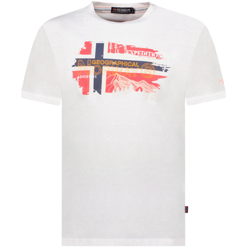 Textil Homem T-Shirt Man mangas curtas Geographical Norway SY1366HGN-White Branco