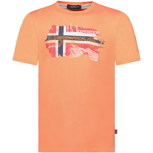 Textil blazerm T-Shirt KAWEM mangas curtas Geographical Norway SY1366HGN-Coral Vermelho