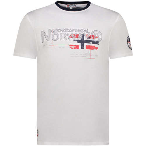 Textil Homem T-Shirt mangas curtas Geographical Norway SY1450HGN-White Branco