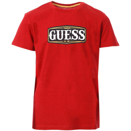 Textil Rapaz T-Shirt mangas curtas Guess  Vermelho