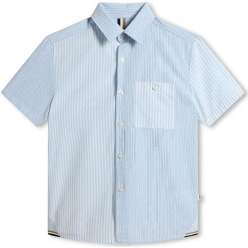 Textil Rapaz Camisas mangas comprida BOSS J50698 Branco